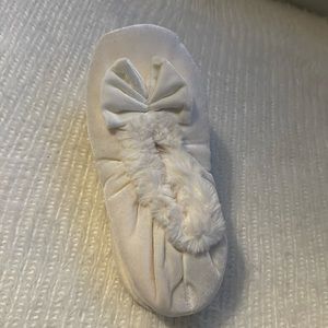 Slipper socks gripper 4-10 plush faux fur